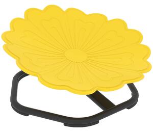 AIYAPLAY Flower-Shaped Sensory Spinning Chair with Non-Slip Base for Balance/Coordination, Yellow