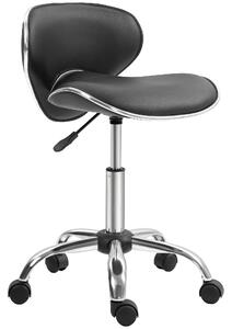 HOMCOM Adjustable Rolling Swivel Beauty Salon Chair, Stool for Spa, Black Aosom UK