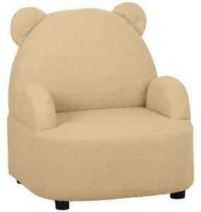 AIYAPLAY Kids Sofa Kids Armchair, Bear Shaped Toddler Chair for Bedroom Playroom Living Room, Aged 18 Months to 3 Years, Khaki Aosom UK