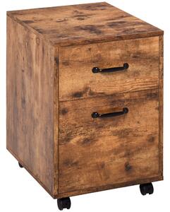 HOMCOM Rolling File Cabinet with 2 Drawers, Hanging File Folder, Home Office Under Desk Mobile Filing Organizer Aosom UK