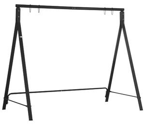 Outsunny Metal Porch Swing Stand, Heavy Duty Swing Frame, Hanging Chair Stand Only, 240kg Weight Capacity for Garden, Patio, Lawn, Playground, Black