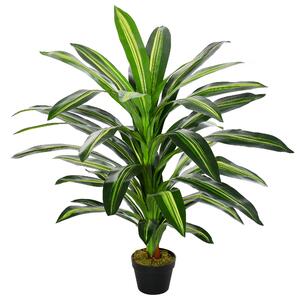 Outsunny 110cm/3.6FT Artificial Dracaena Tree Decorative Plant 40 Leaves with Nursery Pot, Fake Tropical Tree for Indoor Outdoor Décor Aosom UK