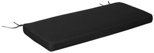 Outsunny Loveseat Cushion for 2 Seater Garden Bench, Comfortable Seat Pad for Outdoor Furniture, 120 x 50 x 8 cm, Black Aosom UK