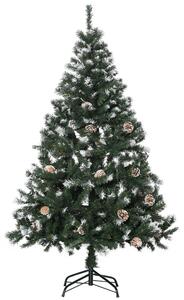 HOMCOM 5FT Artificial Christmas Tree with Pine Cones, Holiday Home Xmas Decoration Automatic Open, Green Aosom UK
