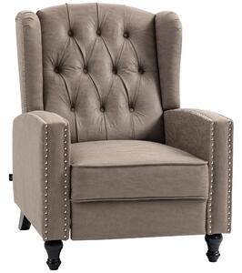 HOMCOM Chesterfield-Style Reclining Armchair - Brown