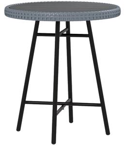 Outsunny PE Rattan Side Table Grey Aosom UK