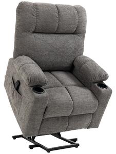 HOMCOM Electric Riser and Recliner Chair for Elderly, Power Lift Recliner Chair with Remote Control, Grey