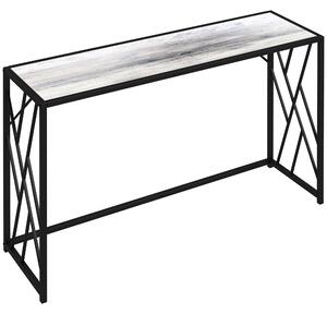 HOMCOM 120cm Hallway Console Table, Industrial-Style Sofa Table with Sturdy Metal Frame, for Lounge or Entryway, Grey