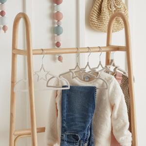 Set Of 25 Flocked Kids Star Shaped Hangers