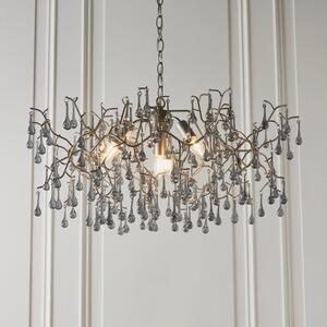 Return - Vogue Wisteria 4 Light Chandelier, Silver