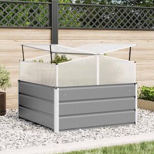 Modenza Garden Galvanised Steel Planter In Light Grey
