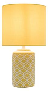 Dar Wisebuys Ilona Ceramic Table Lamp In Yellow With Shade