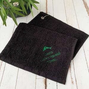 Dad's Fishing Towel Black