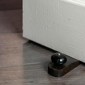 Set of 4 Nicola Spring Black Wooden Door Stops Black