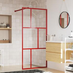 Walk-in Shower Wall with Clear ESG Glass Red 80x195 cm