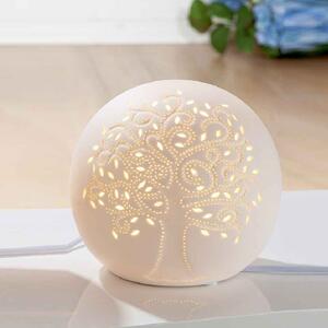 Allston Small Porcelain Tree Of Life Table Lamps In White
