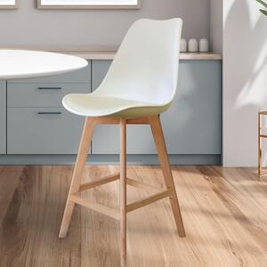 Fusion Living Soho Plastic Bar Stool Vanilla