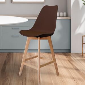 Fusion Living Soho Plastic Bar Stool Chocolate