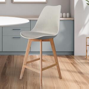 Fusion Living Soho Plastic Bar Stool Light Grey