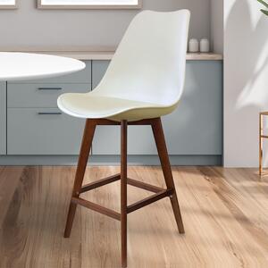 Fusion Living Soho Plastic Bar Stool Vanilla