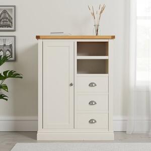 Compton Small Wardrobe, Ivory & Oak