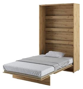 Cadillac Vertical Wall Wooden Small Double Bed In Artisan Oak