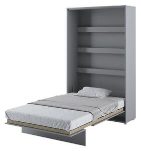 Cadillac Vertical Wall Wooden Small Double Bed In Matt Grey