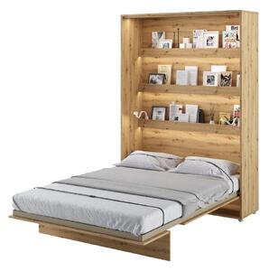 Cadillac Vertical Wall Wooden Double Bed In Artisan Oak