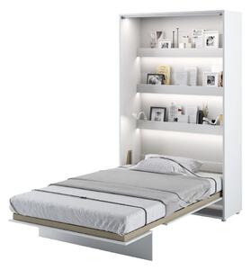 Cadillac Vertical Wall Wooden Small Double Bed In Matt White