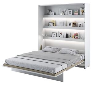Vashon Vertical Wall Wooden Super King Size Bed In Matt White