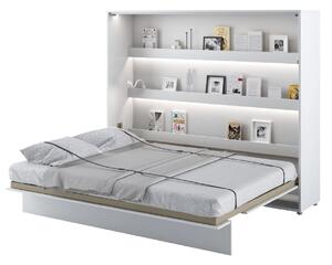 Halifax Horizontal Wall Wooden King Size Bed In Matt White