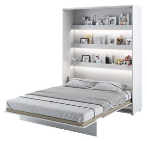 Vashon Vertical Wall Wooden King Size Bed In Matt White