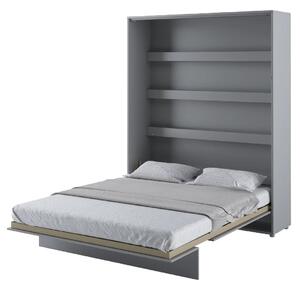 Vashon Vertical Wall Wooden Super King Size Bed In Matt Grey