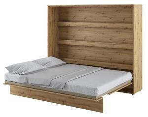 Halifax Horizontal Wall Wooden King Size Bed In Artisan Oak