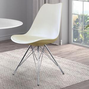 Fusion Living Soho Plastic Dining Chair Vanilla