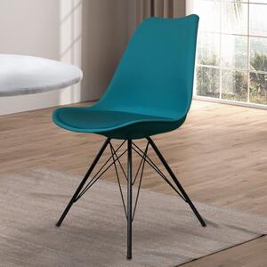 Fusion Living Soho Plastic Dining Chair Teal