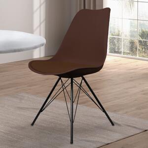 Fusion Living Soho Plastic Dining Chair Chocolate