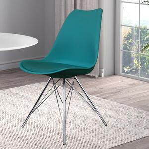 Fusion Living Soho Plastic Dining Chair Teal