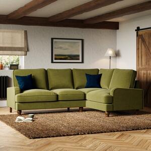 Beatrice Velvet Olive Corner Sofa