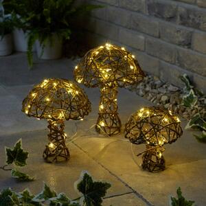 Set of 3 Mushroom LED Indoor Outdoor Lights