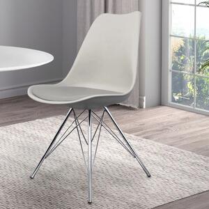 Fusion Living Soho Plastic Dining Chair Light Grey