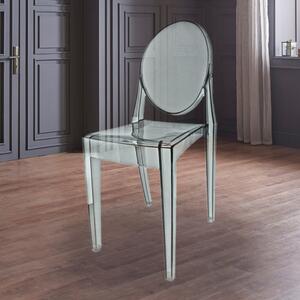 Fusion Living Ghost Style Plastic Victoria Dining Chair