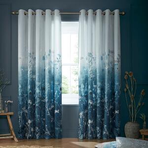 Clarissa Husle Tania's Garden Ready Made Eyelet Curtains Midnight