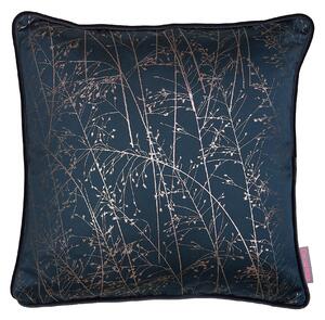 Clarissa Husle Whispering Grass 43cm x 43cm Filled Cushion French Navy