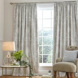 Laura Ashley Josette Ready Made Blackout Curtains Dove Grey