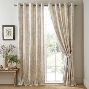 Laura Ashley Lloyd Ready Made Eyelet Curtains Dove Grey