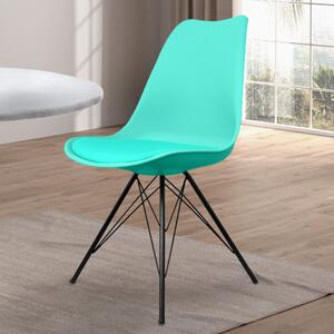 Fusion Living Soho Plastic Dining Chair Aqua