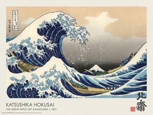 Poster The Great Wave off Kanawaga (1831), Katsushika Hokusai