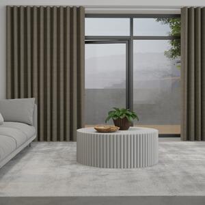 Lugano Made To Measure Curtains - Wave Hessian + FREE Track