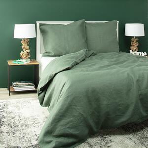 Linen bed clothing 160x200 green